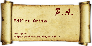 Pánt Anita névjegykártya